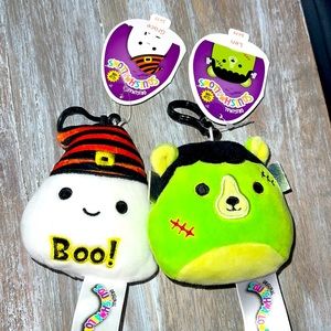 SQUISHMALLOWS (set of TWO ) Grace 👻 and Len clips NWT HTF